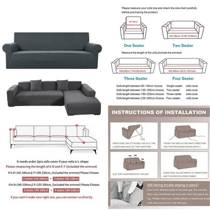 Jacquard Stretch Couch Cover Universal Sofa Covers Dog Cat Pets Friendly Washable Furniture Protector Fitted Sofa Slipcovers
