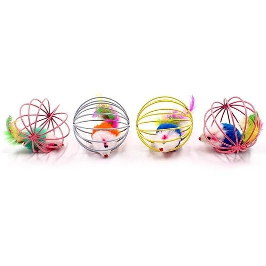 Funny Caged Mouse Pet Toy Rat Ball for Cat Dog Pet Novelty Toy Pet Supplies