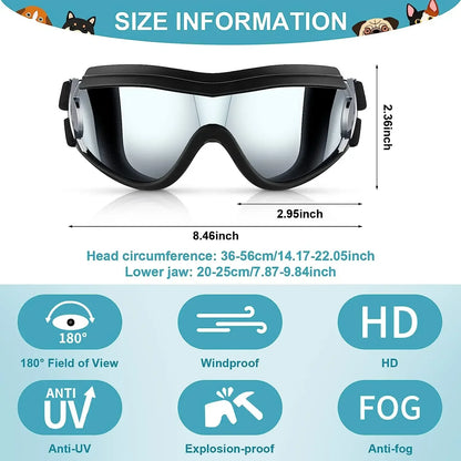 Dog Sunglasses and Pet Helmet Set,Dust Wind UV Protection Dog Glasses Dog Helmet and Goggles Adjustable Dog Motorcycle Helmet